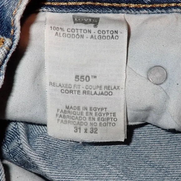 Levi’s 550 Relaxed Fit rolled hem short shorts W31 L32 - Picture 7 of 7